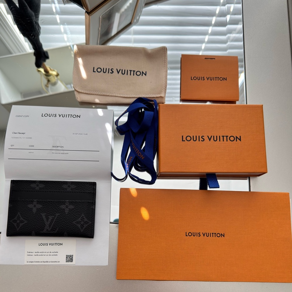 Sold! Louis Vuitton Men’s Monogram Eclipse Card Holder M62170, Purchased 9/30/24